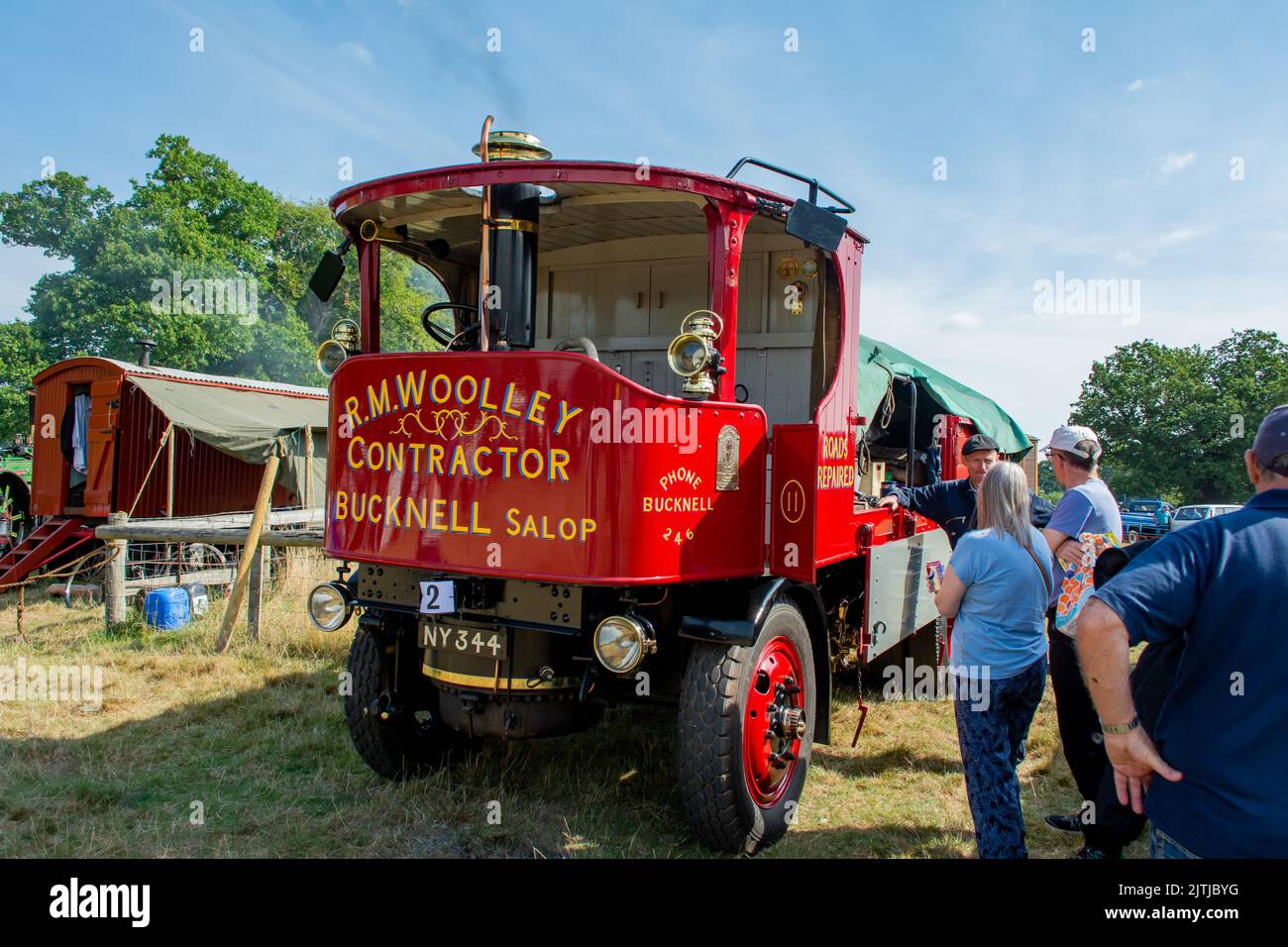 Salop/Shrewsbury steam fair, held at Onslow Park Shrewsbury. A wide variety of steam and vintage vehicles Stock Photo