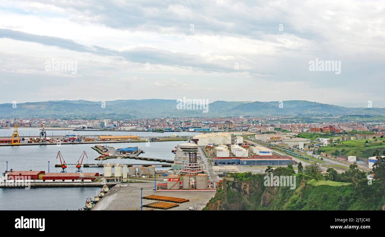 Port of Gijón, Principality of Asturias, Spain, Europe Stock Photo - Alamy
