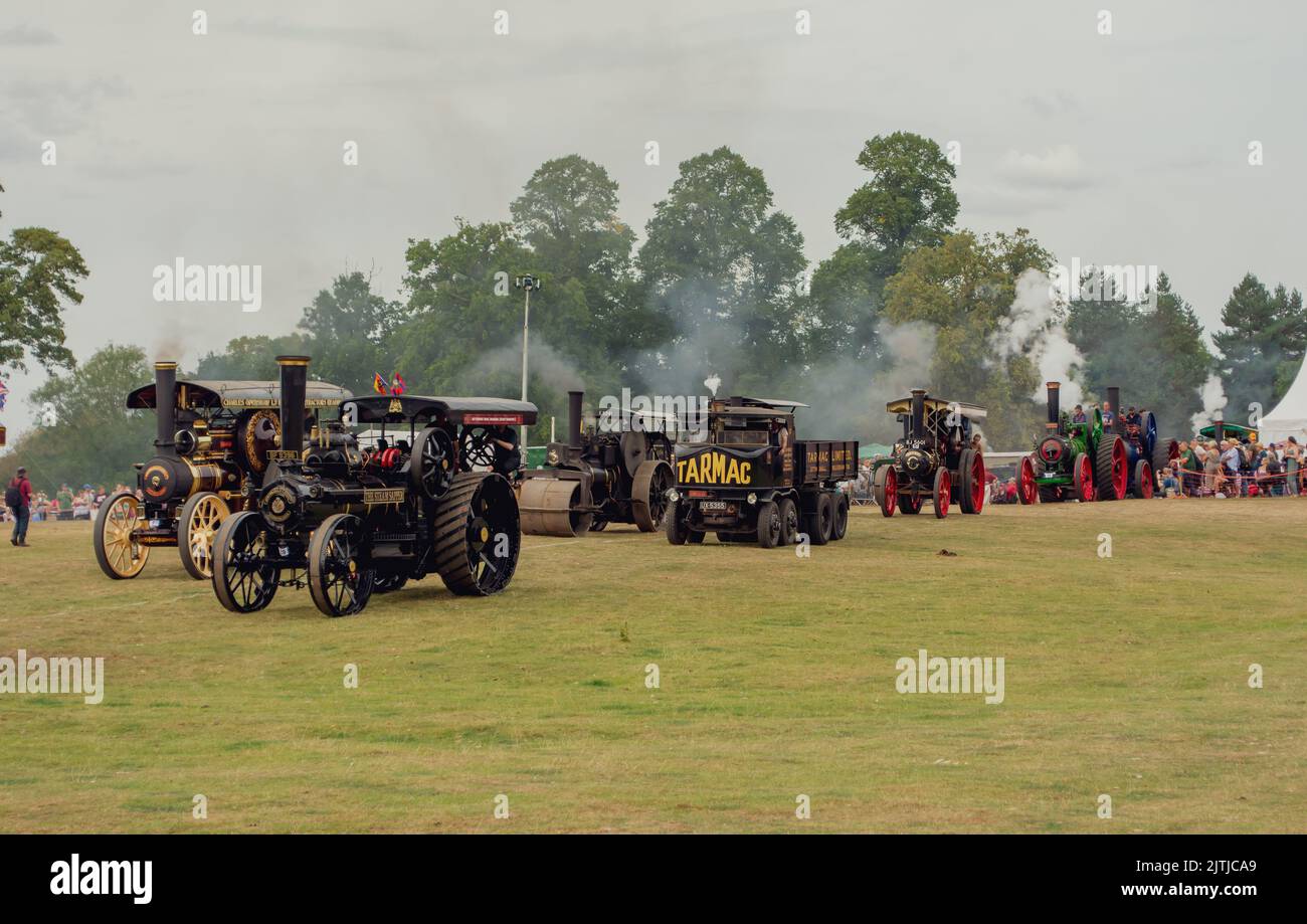 Salop/Shrewsbury steam fair, held at Onslow Park Shrewsbury. A wide variety of steam and vintage vehicles Stock Photo