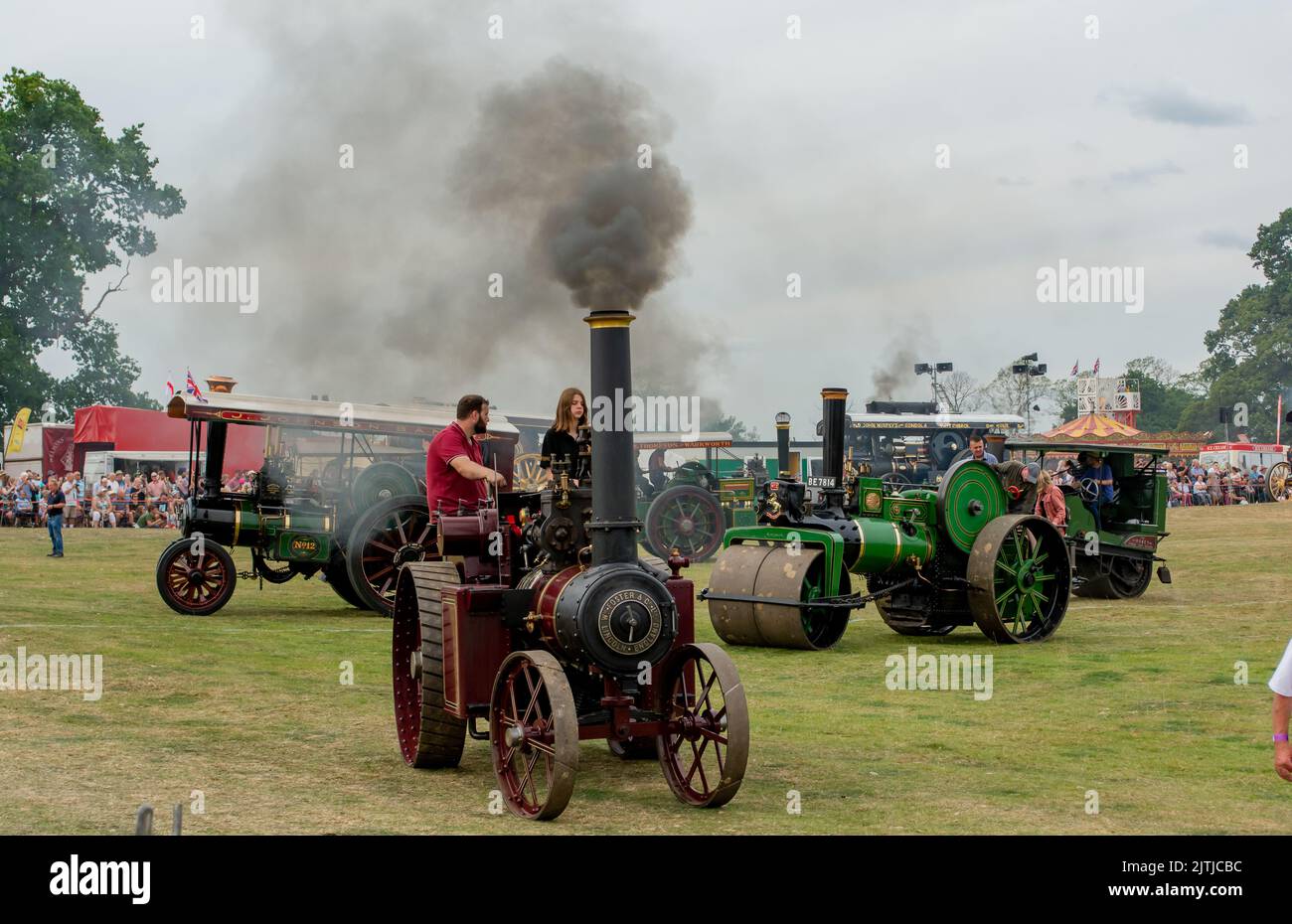 Salop/Shrewsbury steam fair, held at Onslow Park Shrewsbury. A wide