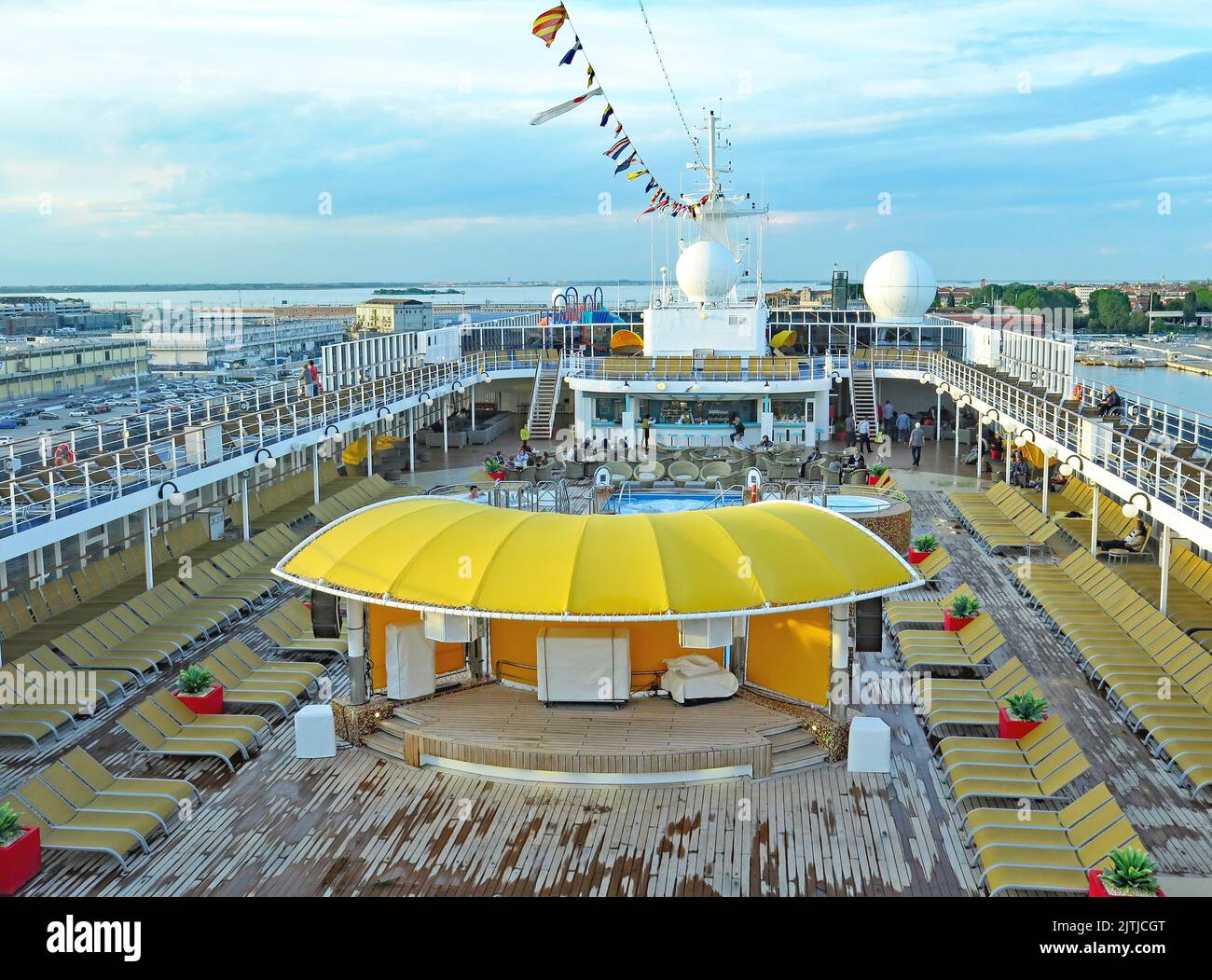 People having fun on the deck of a cruise ship Stock Photo - Alamy