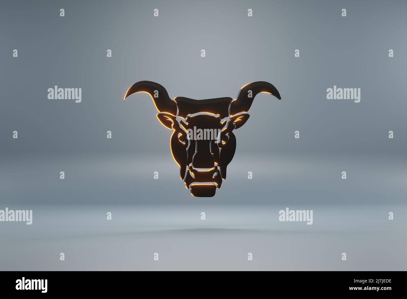 Beautiful black zodiac sign Taurus with yellow light symbol icons on a ...