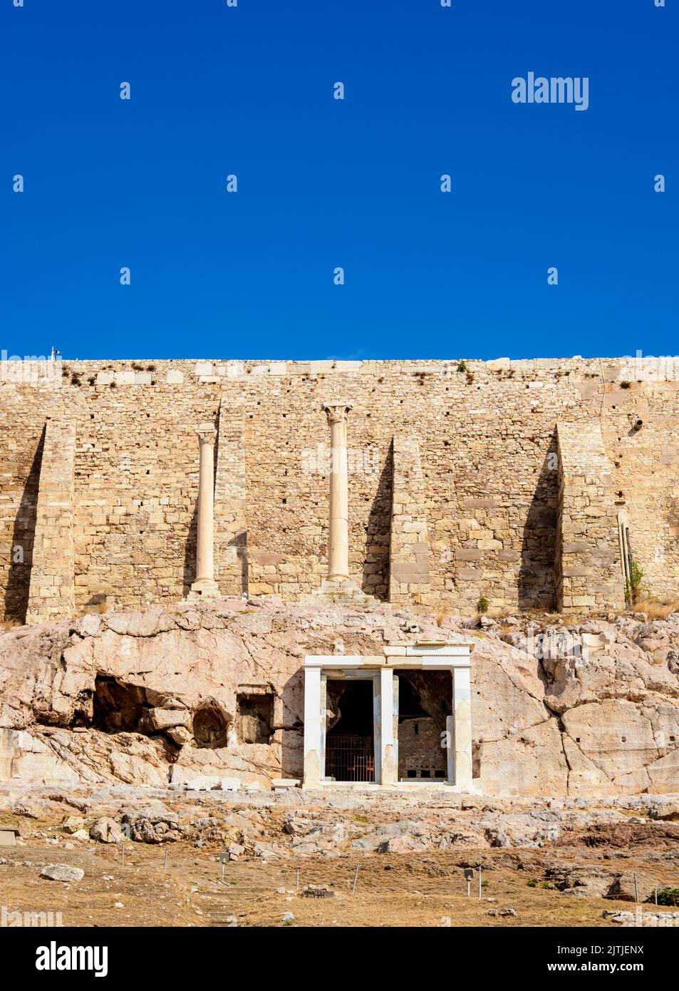 Choregic Monument of Thrasyllos, Panagia Speliotissa, Acropolis, Athens, Attica, Greece Stock Photo
