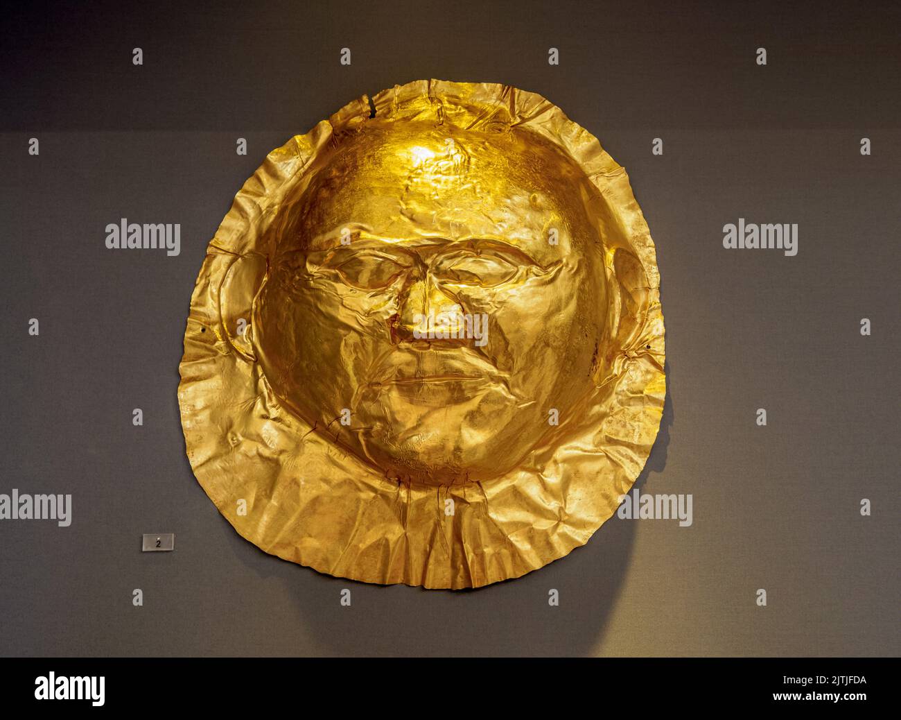 Gold Funeral Mask, National Archaeological Museum, interior, Athens