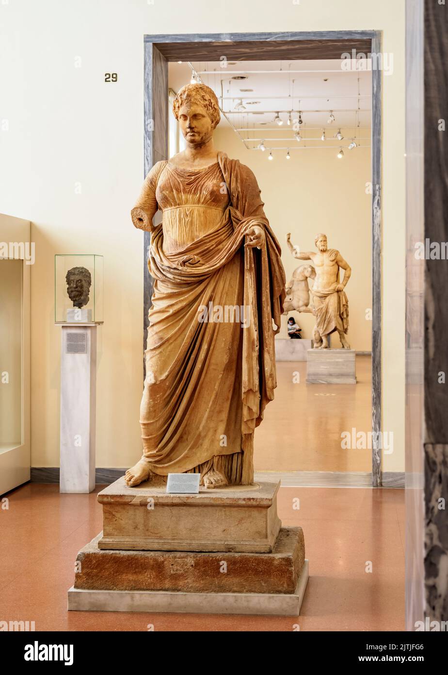 Sculptures at National Archaeological Museum, Athens, Attica, Greece Stock Photo