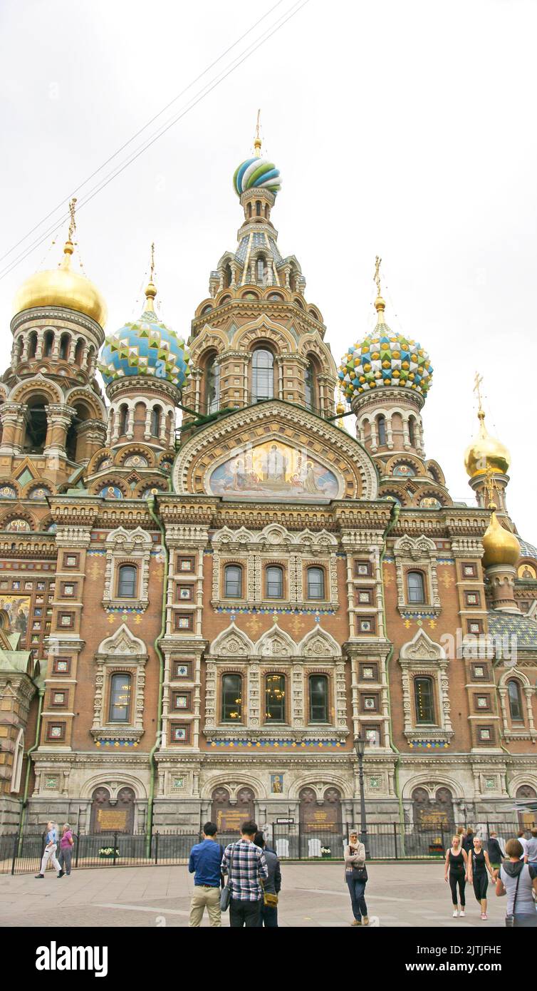 Church of the Savior on Spilled Blood in Saint Petersburg, Russian Federation, Russia. Stock Photo