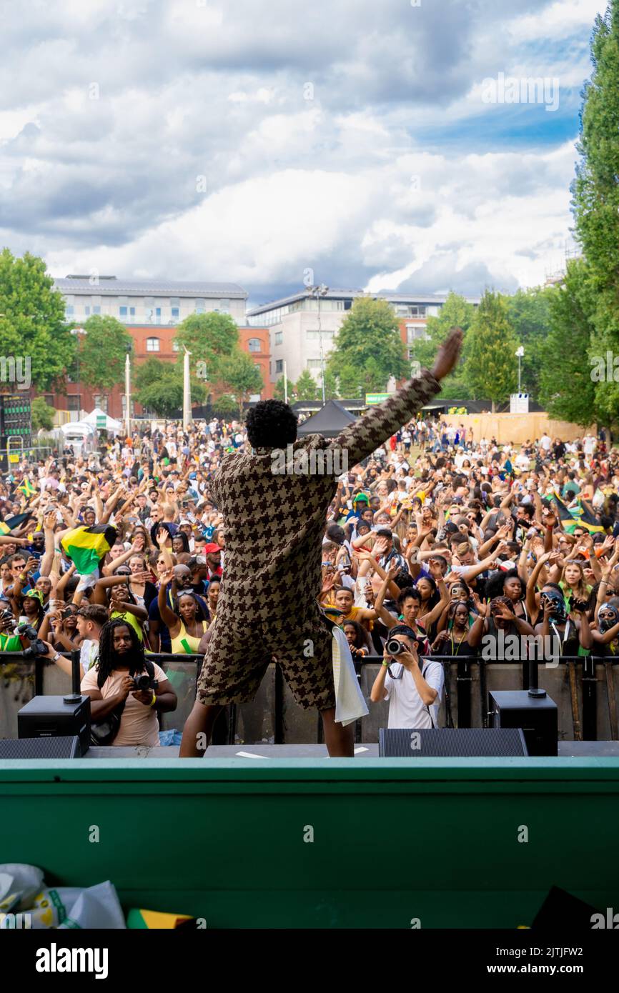 Kranium, Jamaican artist, performing at Notting Hill Carnival Sunday