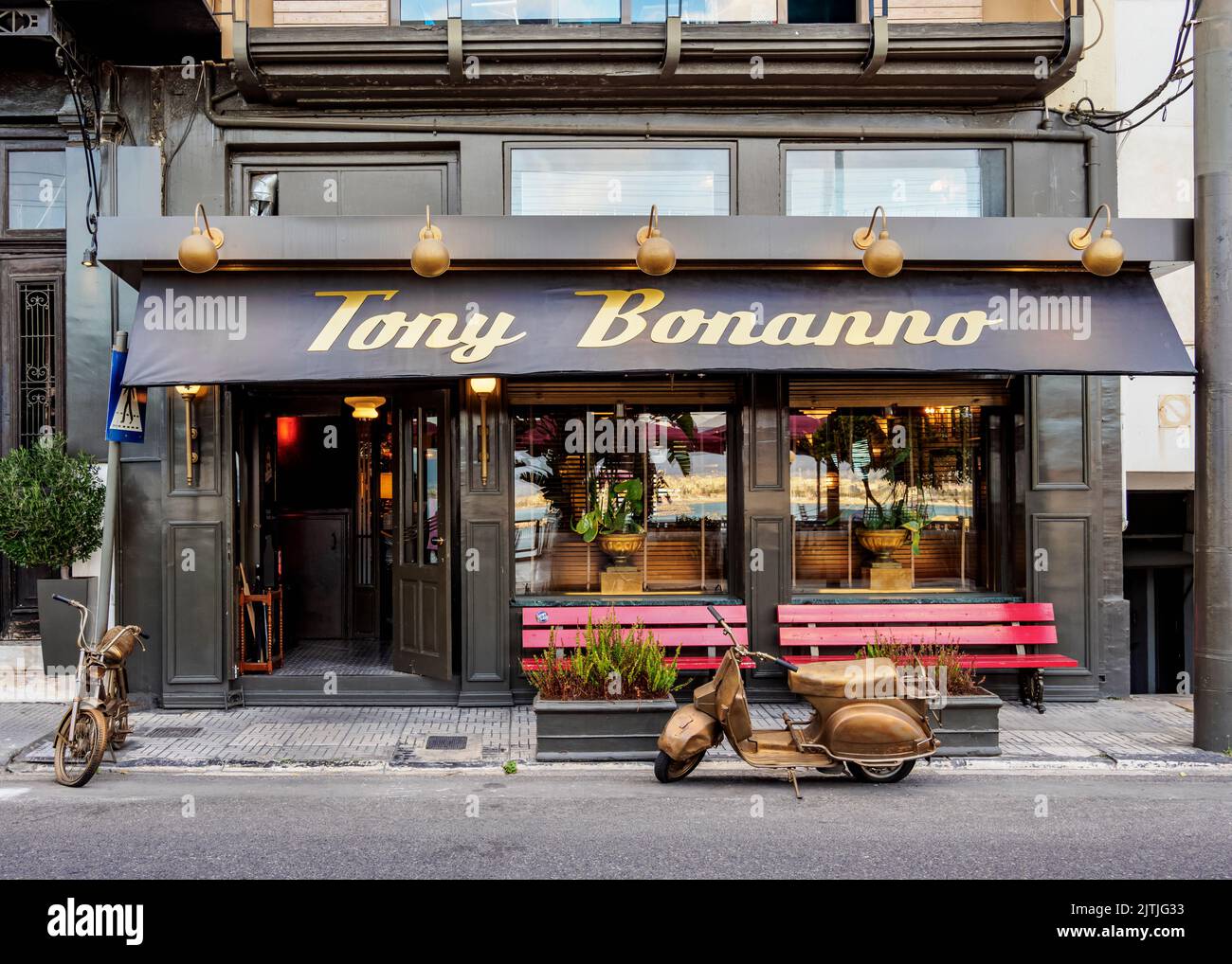 Tony Bonanno Restaurant, Piraeus, Attica, Greece Stock Photo
