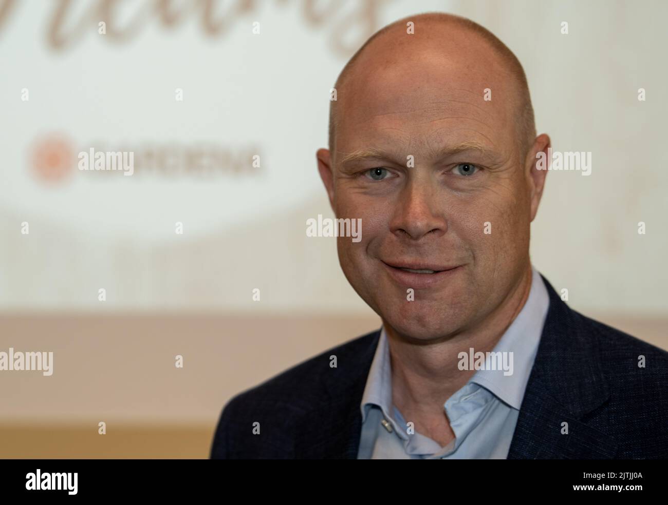 Ulm, Germany. 31st Aug, 2022. Pär Aström, managing director of the