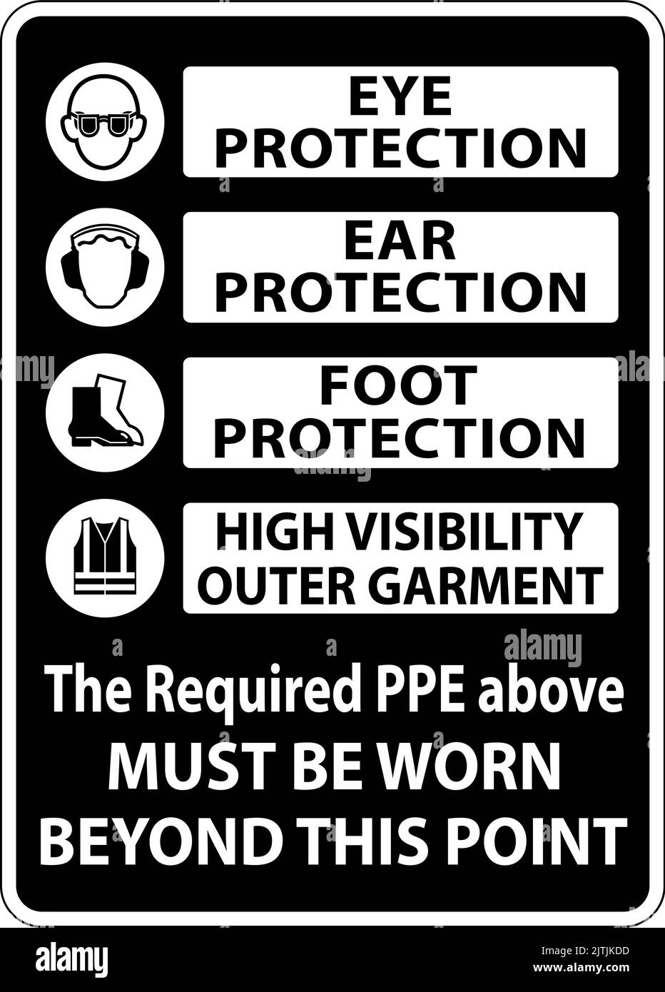 Ppe required symbol sign Black and White Stock Photos & Images Alamy