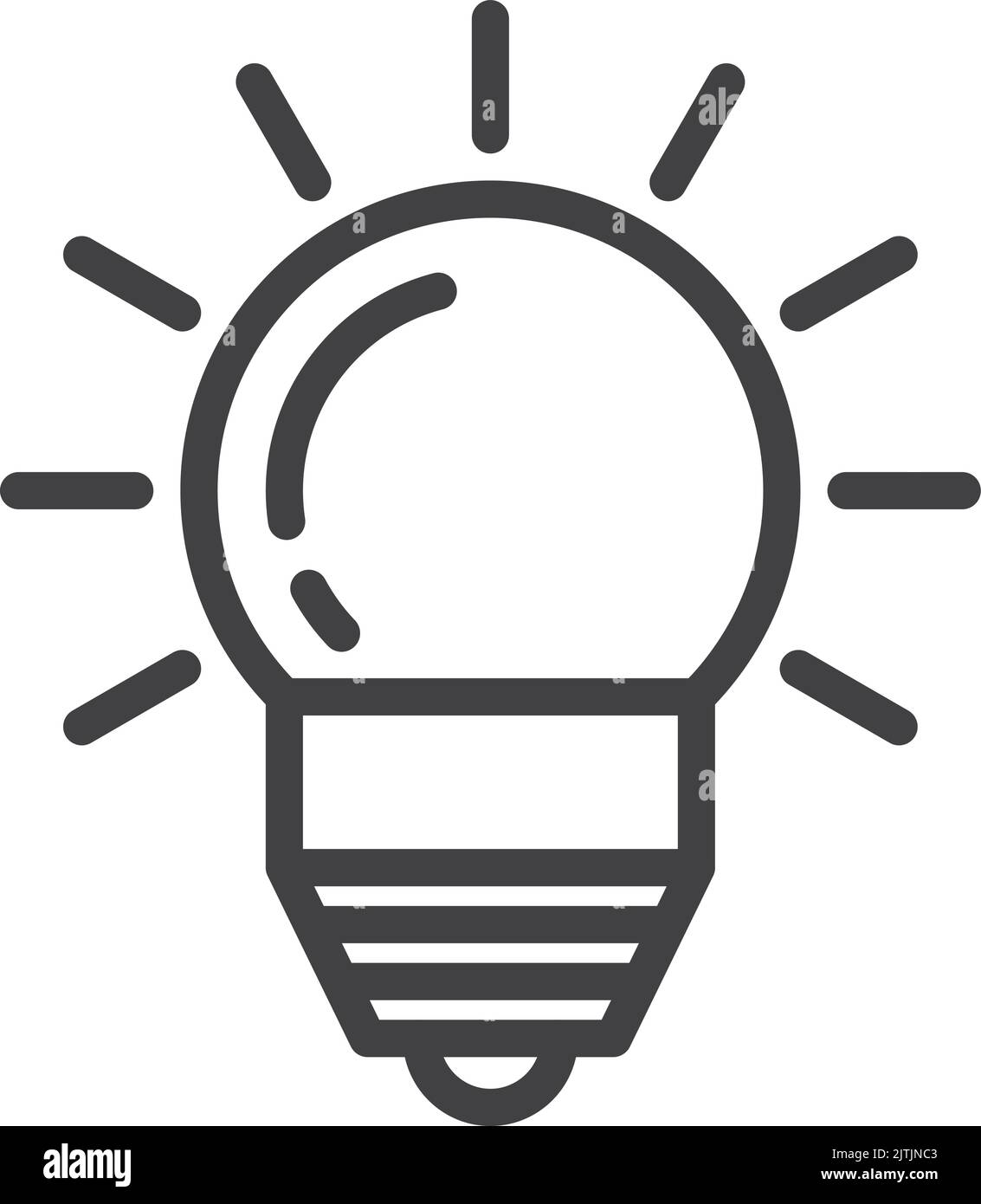 Lightbulb line icon. Idea symbol. Light sign Stock Vector