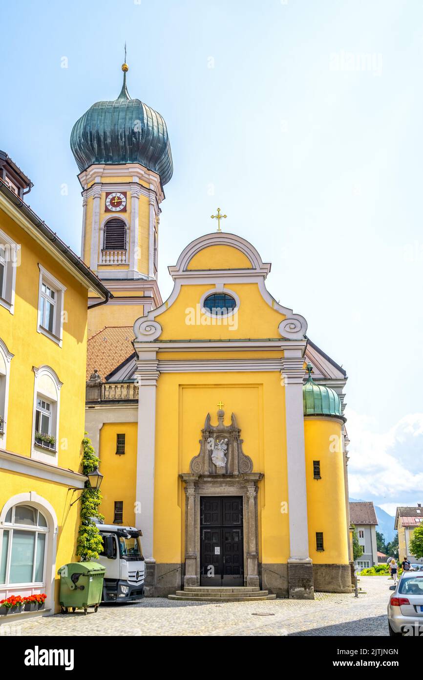 Church Immenstadt im Allgaeu, Bavaria, Germany Stock Photo