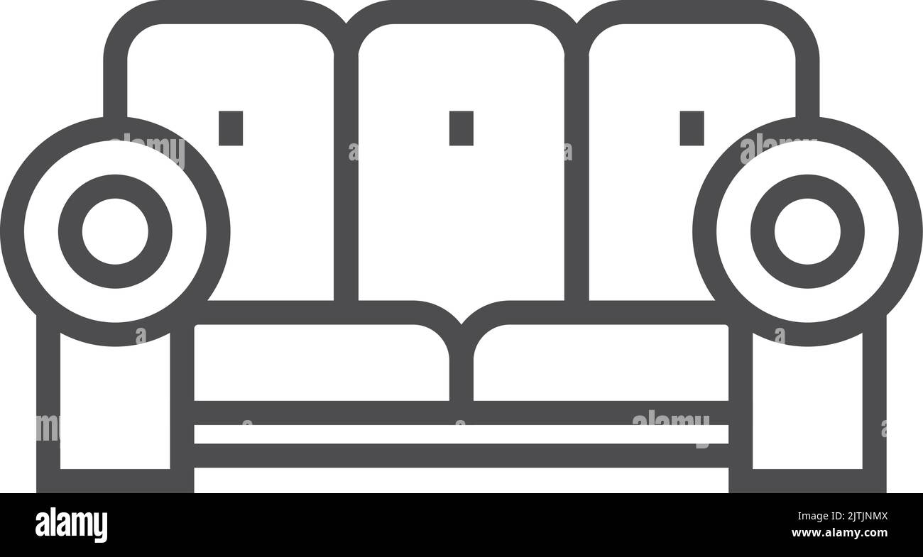 Sofa line icon. Soft couch. Living room furniture Stock Vector