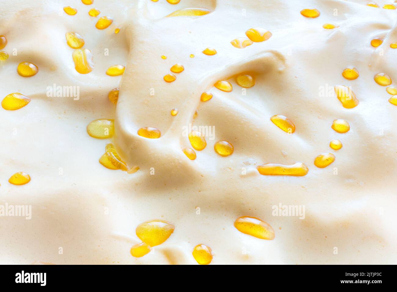 meringue apple pie background; macro Cream Pies with golden apple