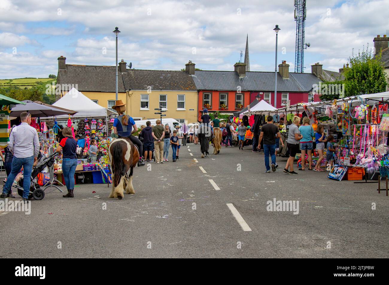 Irish Horse and Pony Fair with  Street Market, Rosscarbery, West Cork, Ireland Stock Photo