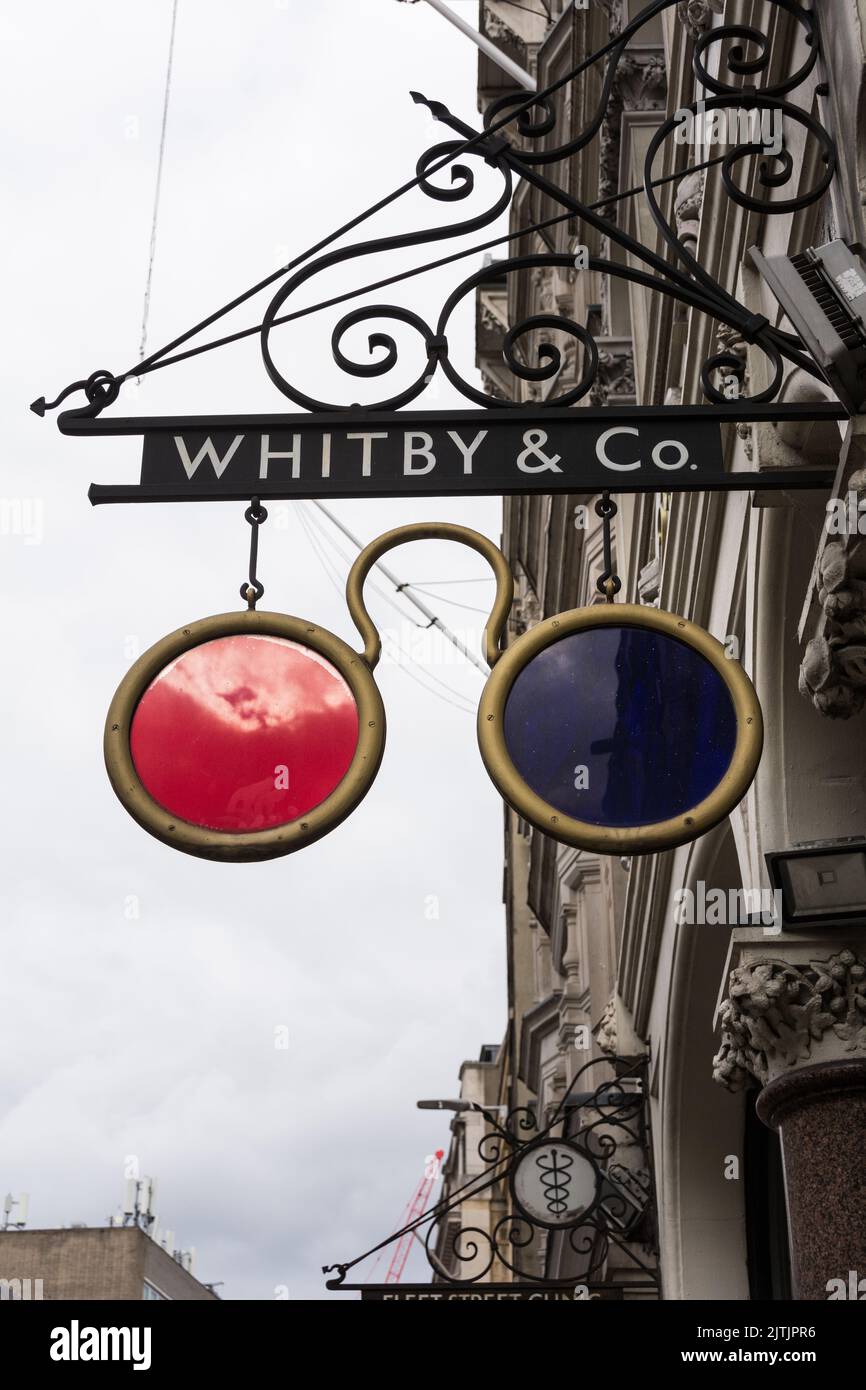 Whitby & Co. Opticians, Fleet Street, London, England, UK Stock Photo