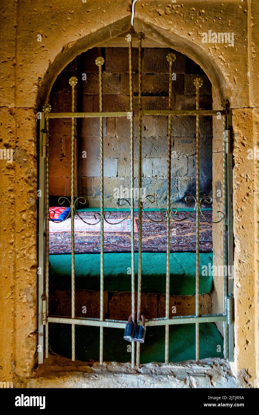 Interior of the Mausoleum of Sheikh Diri Baba, Maraza, Azerbaijan Stock Photo