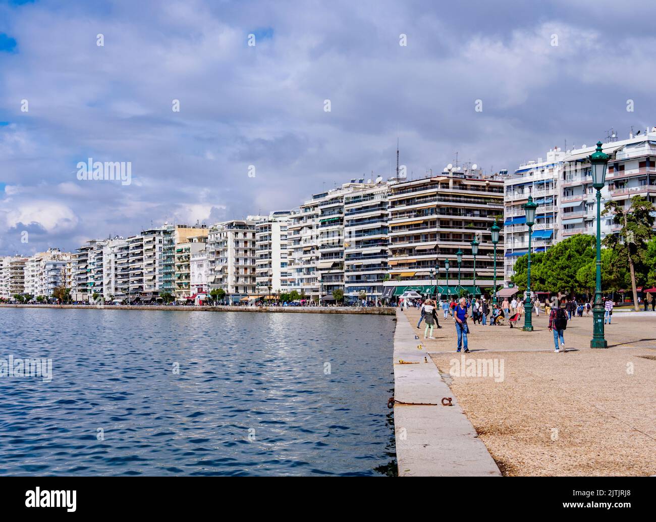 Waterfront of Thessaloniki, Central Macedonia, Greece Stock Photo