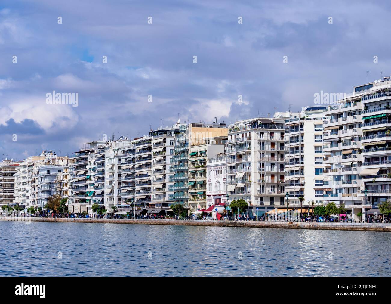 Waterfront of Thessaloniki, Central Macedonia, Greece Stock Photo