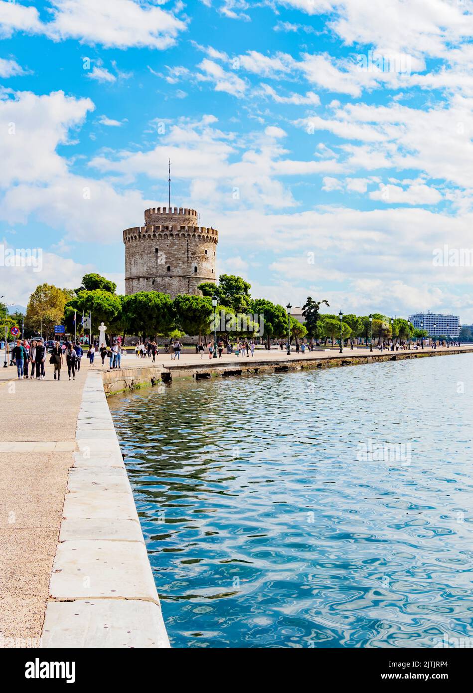 White Tower At The Waterfront Thessaloniki Central Macedonia Greece 