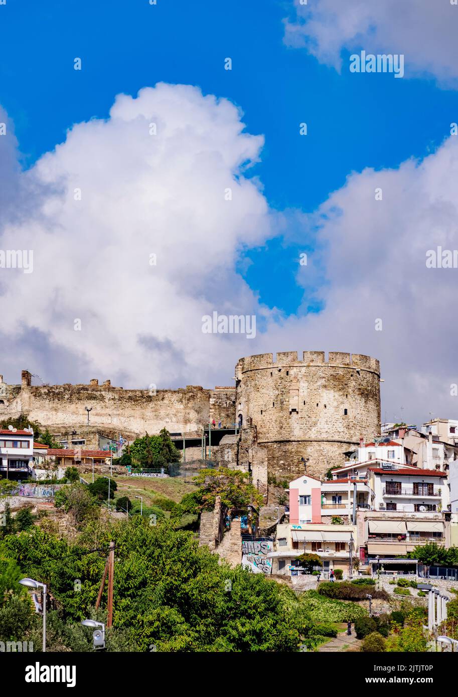 Trigonion Tower and City Walls, Thessaloniki, Central Macedonia, Greece Stock Photo