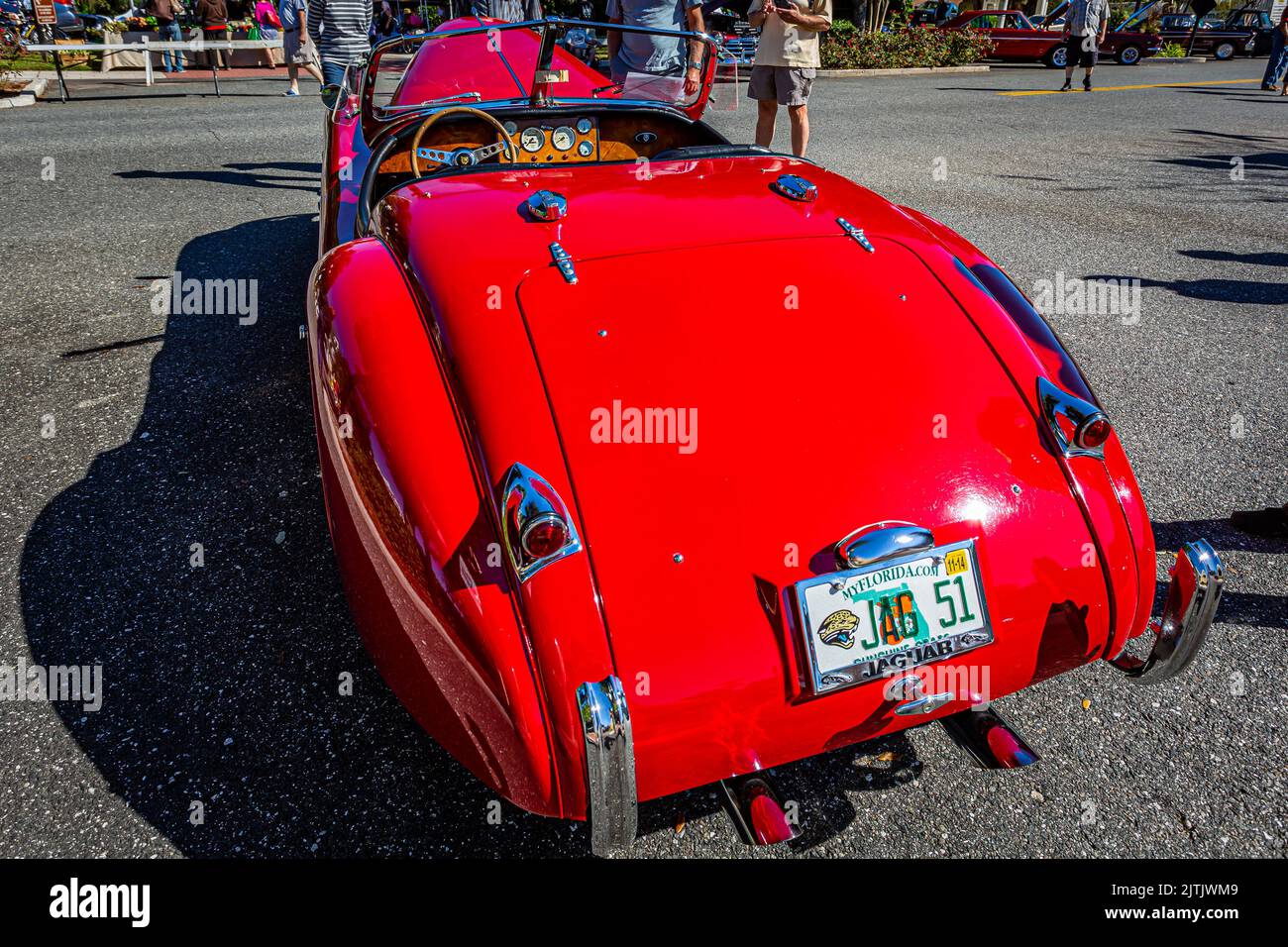 Fernandina Beach, FL October 18, 2014 Wide angle rear view of a 1951