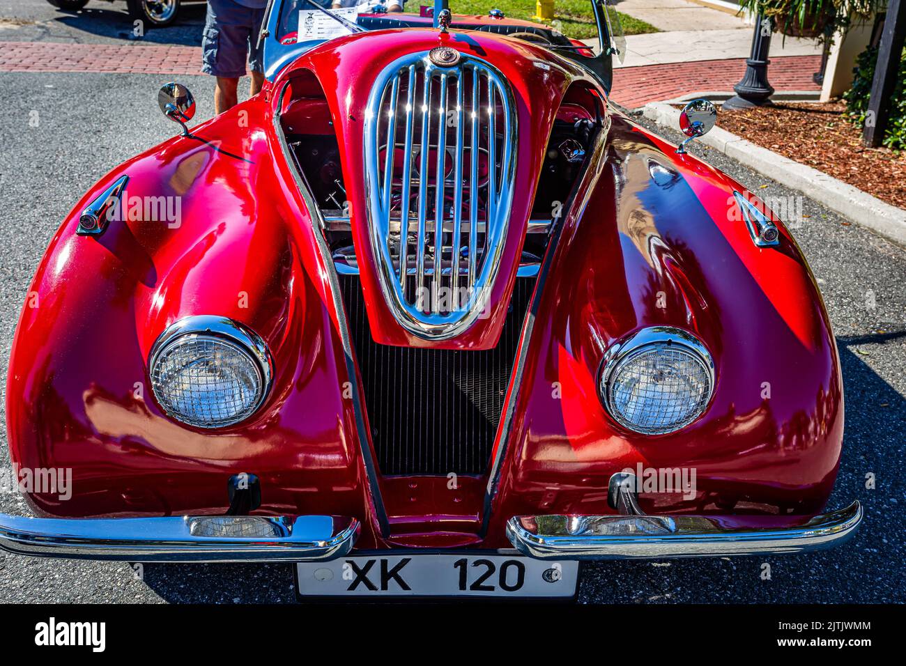 Fernandina Beach, FL October 18, 2014 Front view of a 1951 Jaguar