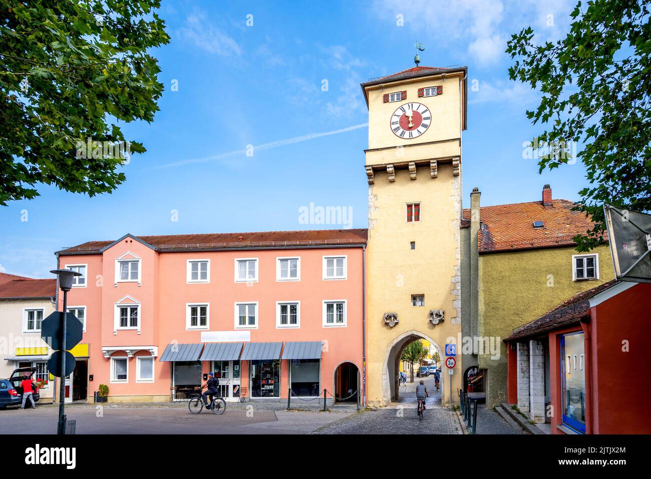 Tower in Kelheim, Bavaria, Germany Stock Photo