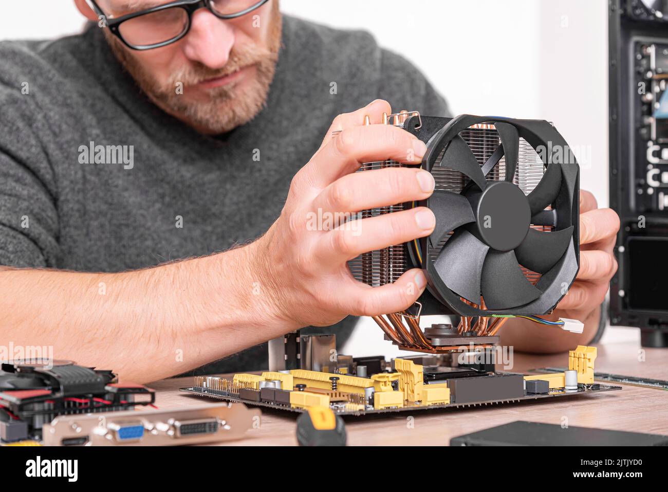 Repair, assembly and restoration of personal computers Stock Photo Alamy