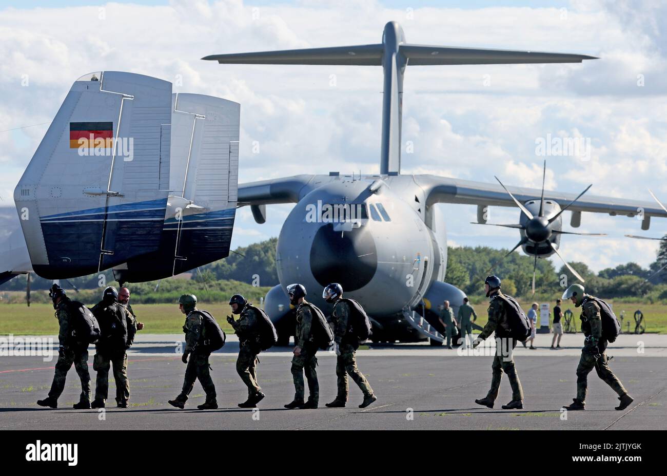Barth, Germany. 31st Aug, 2022. At StralsundBarth Airport on the