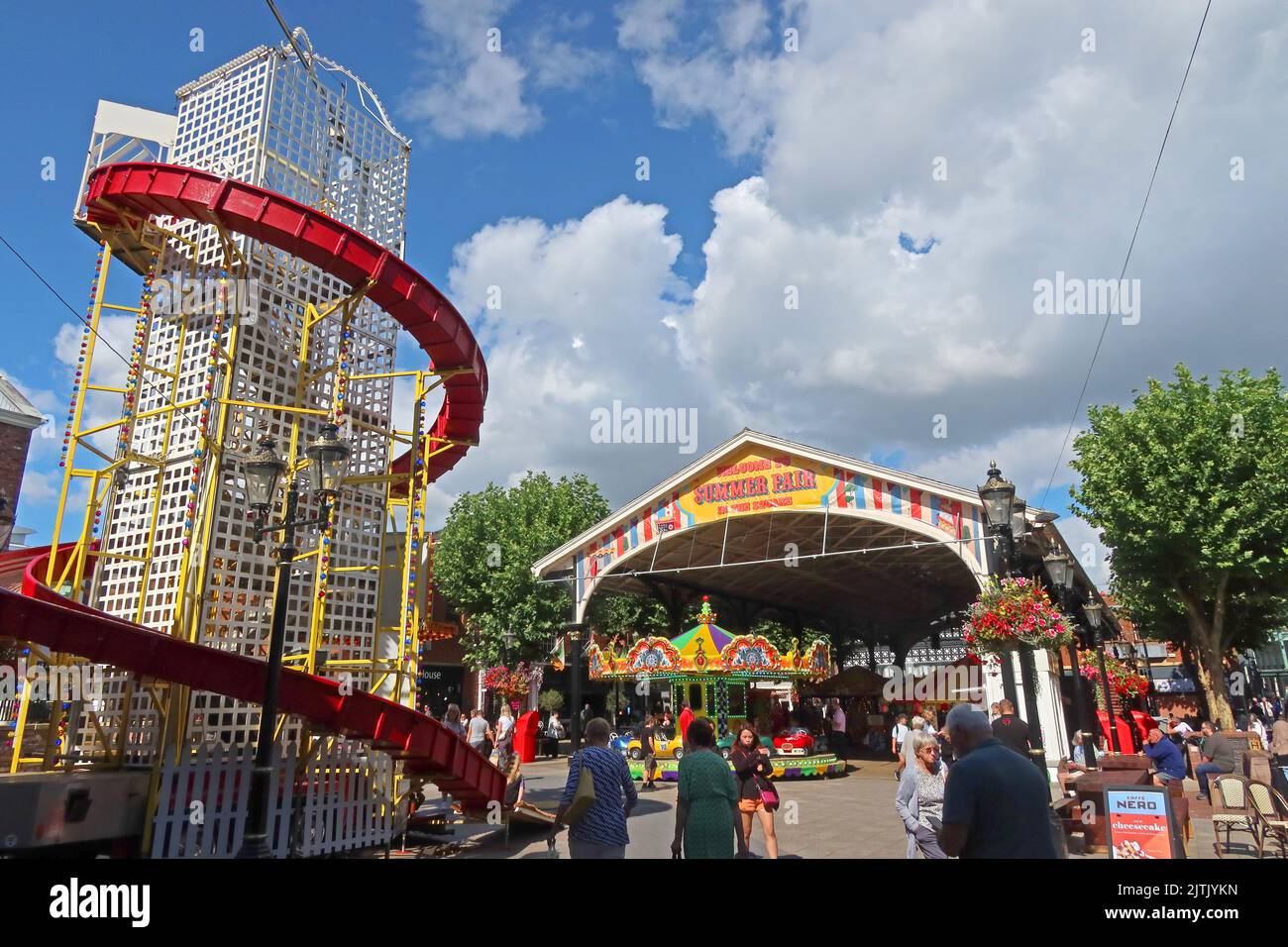 Summer Fair at Golden Square Warrington, August/Sep 2022 Stock Photo