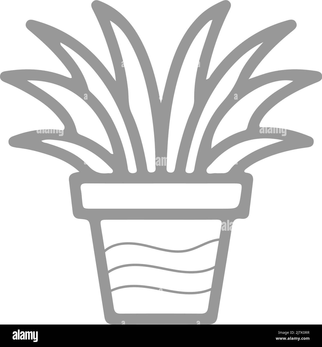 Vector illustration of plant pot. Flower pot web icon.  Stock Vector
