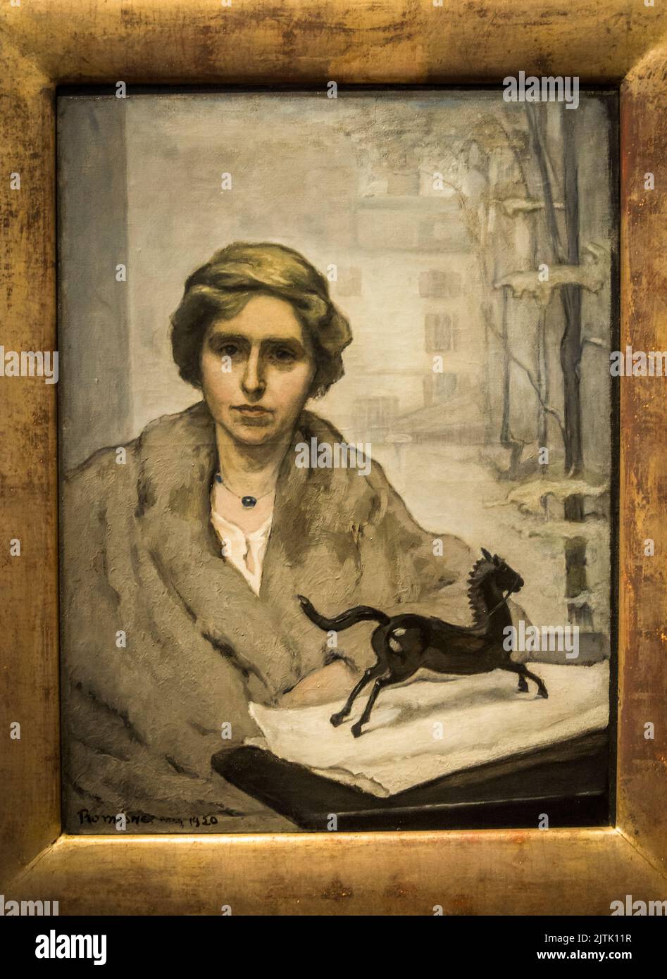 Portrait of Natalie Barney by Romaine Brooks, Carnavalet Museum, a museum dedicated to the history of the city, located in the Marais district, Paris, Stock Photo