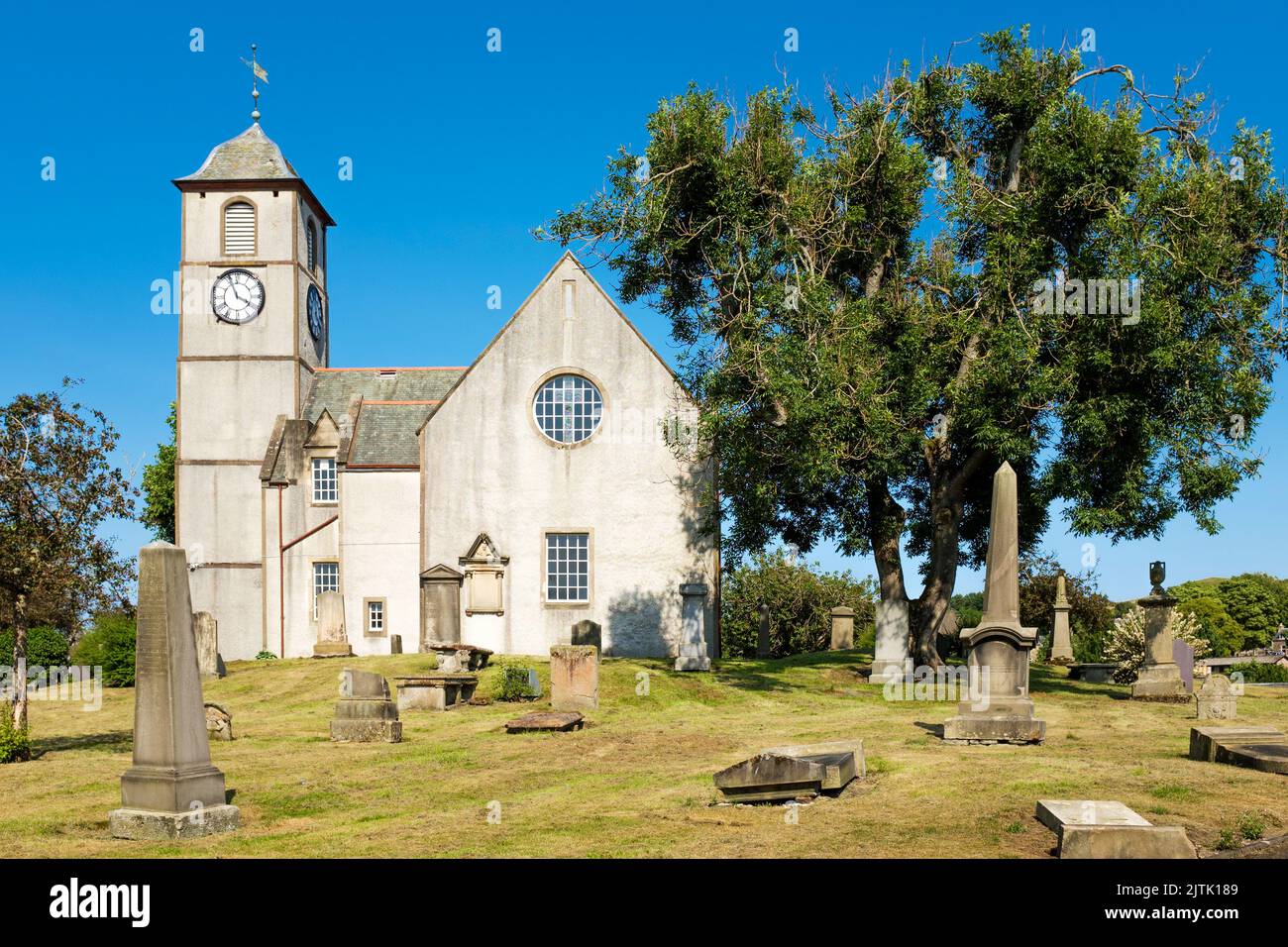 St Marys & Old Parish Church in the Scottish Borders town of Hawick, Scotland, UK Stock Photo