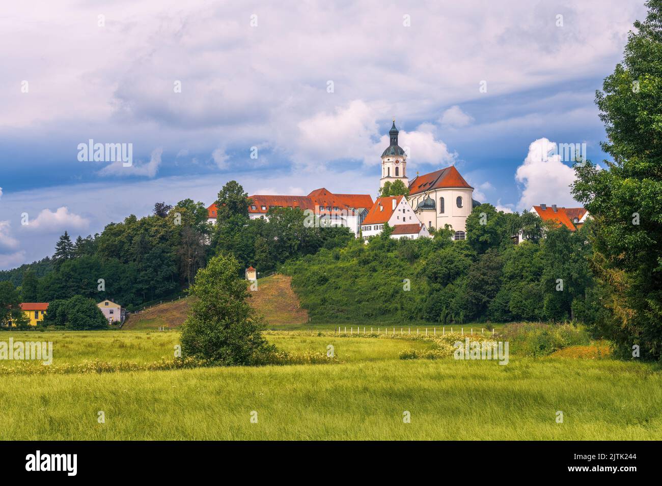 The benedictine Hohenwart Abbey in Bavaria (Germany) Stock Photo