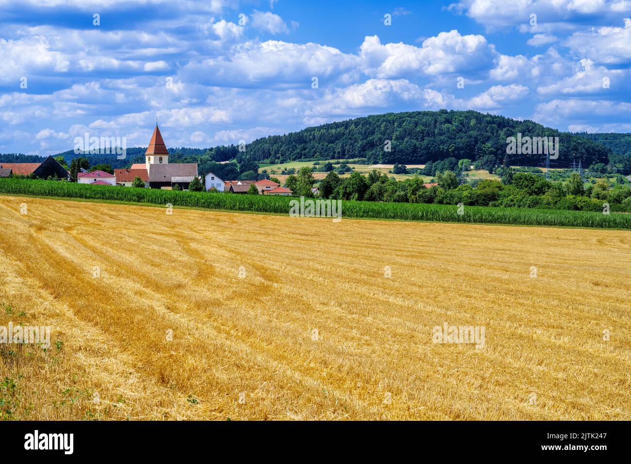 The village Grosshoebing near Greding in Bavaria Stock Photo