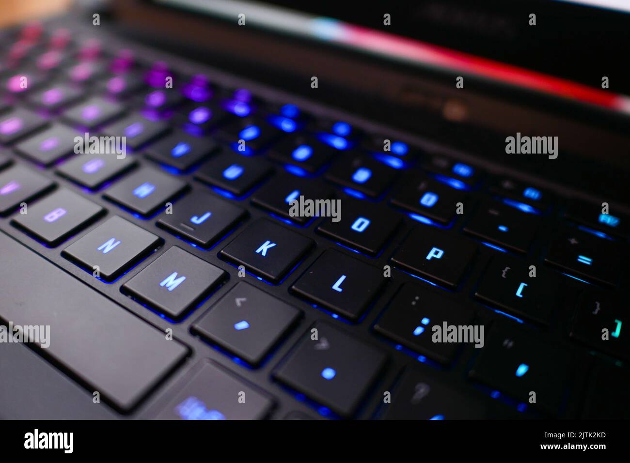the RBG backlight for laptop keyboard Stock Photo Alamy