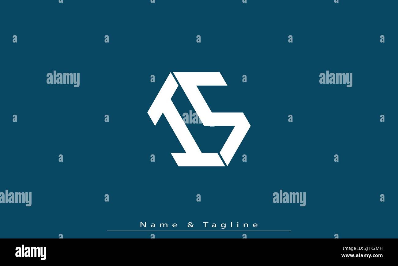 Alphabet letters Initials Monogram logo IS , SI Stock Vector