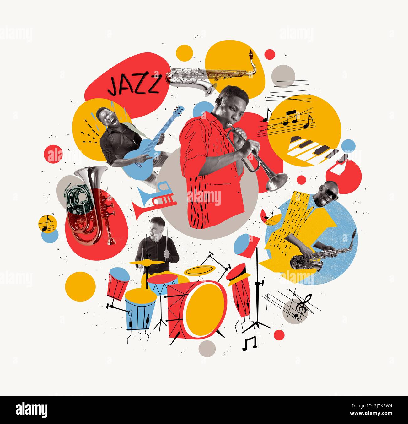 Saxophone abstract music poster background hires stock photography and