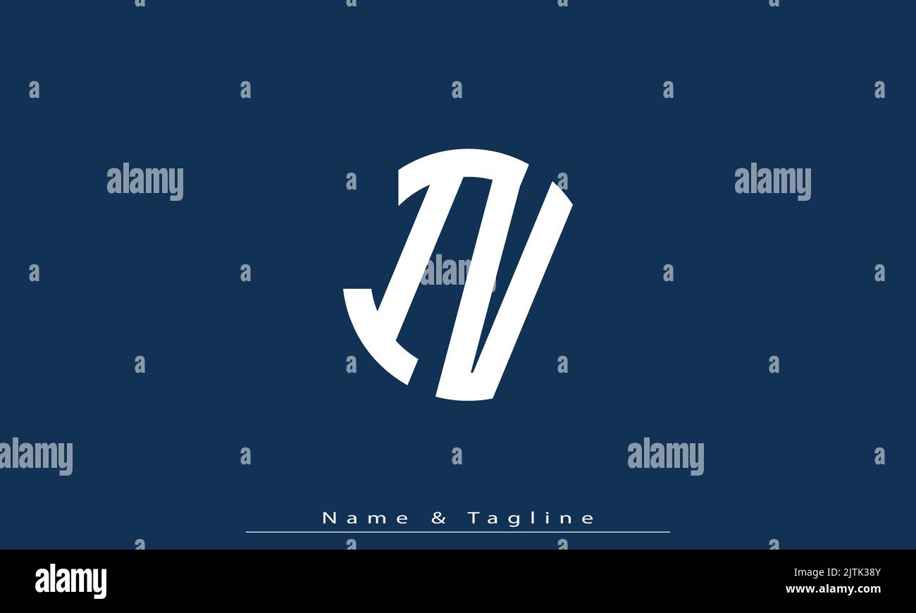 Alphabet letters Initials Monogram logo IV , VI Stock Vector
