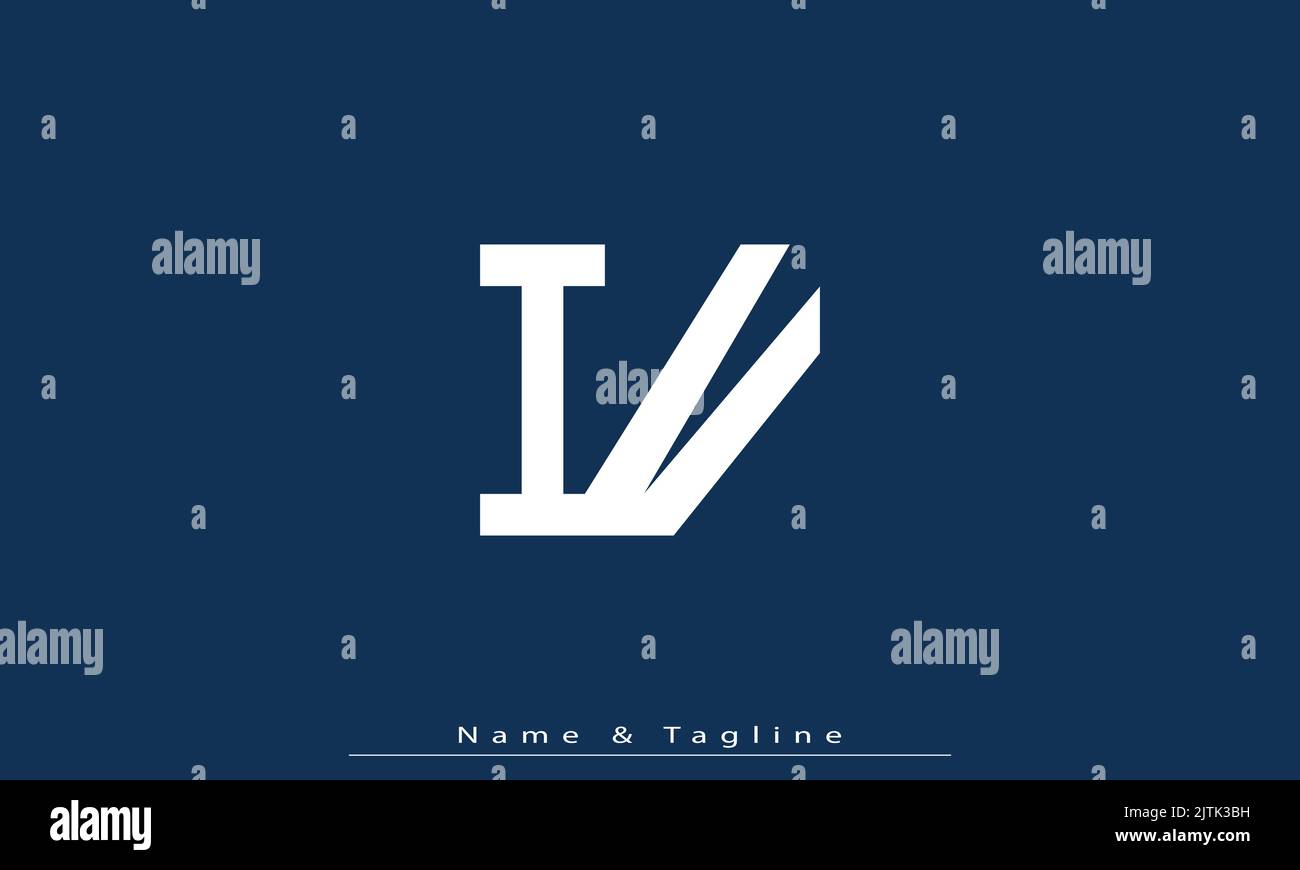 Alphabet letters Initials Monogram logo IV , VI Stock Vector
