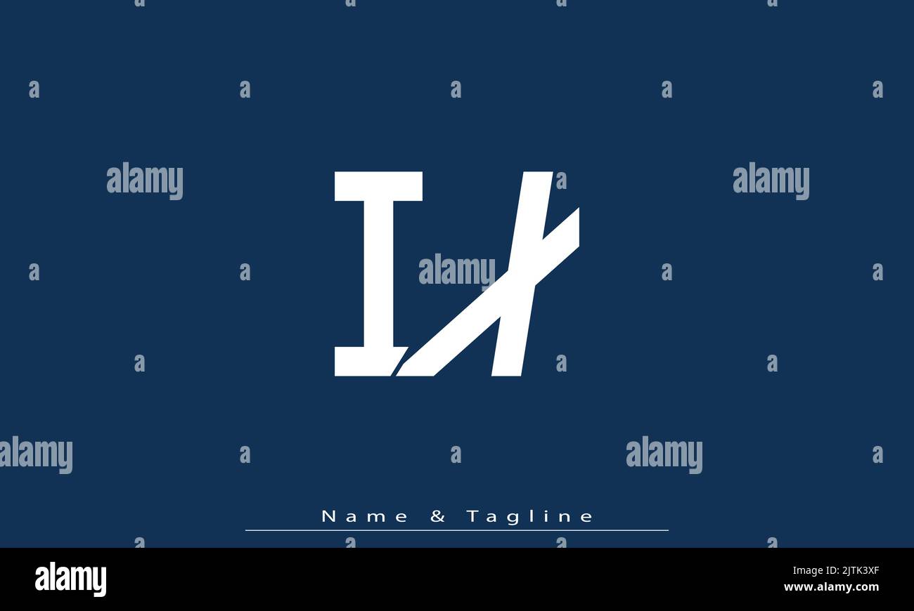 Alphabet letters Initials Monogram logo IX , XI Stock Vector