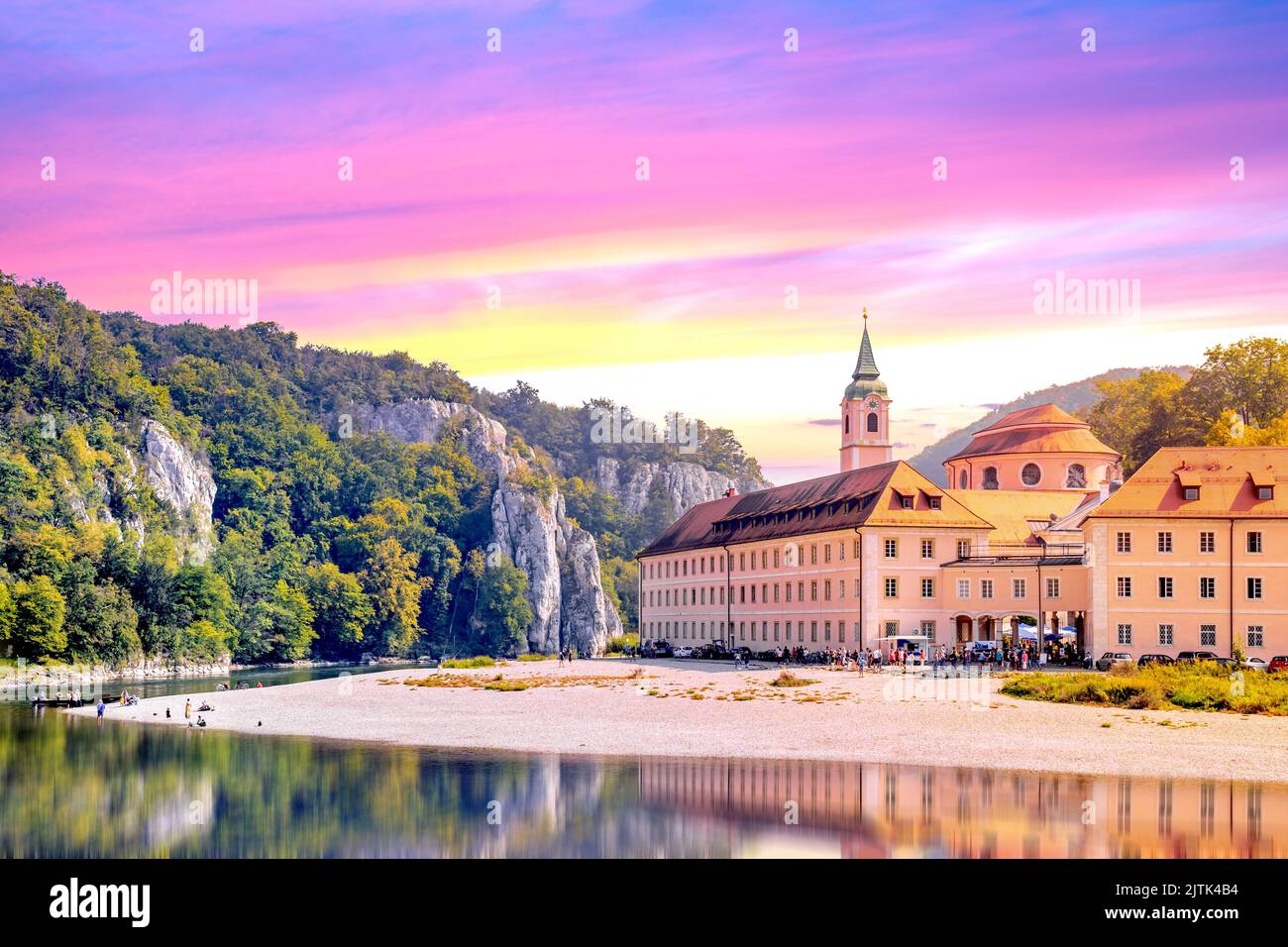 Monastery Weltenburg, Danube, Kelheim, Bavaria, germany Stock Photo