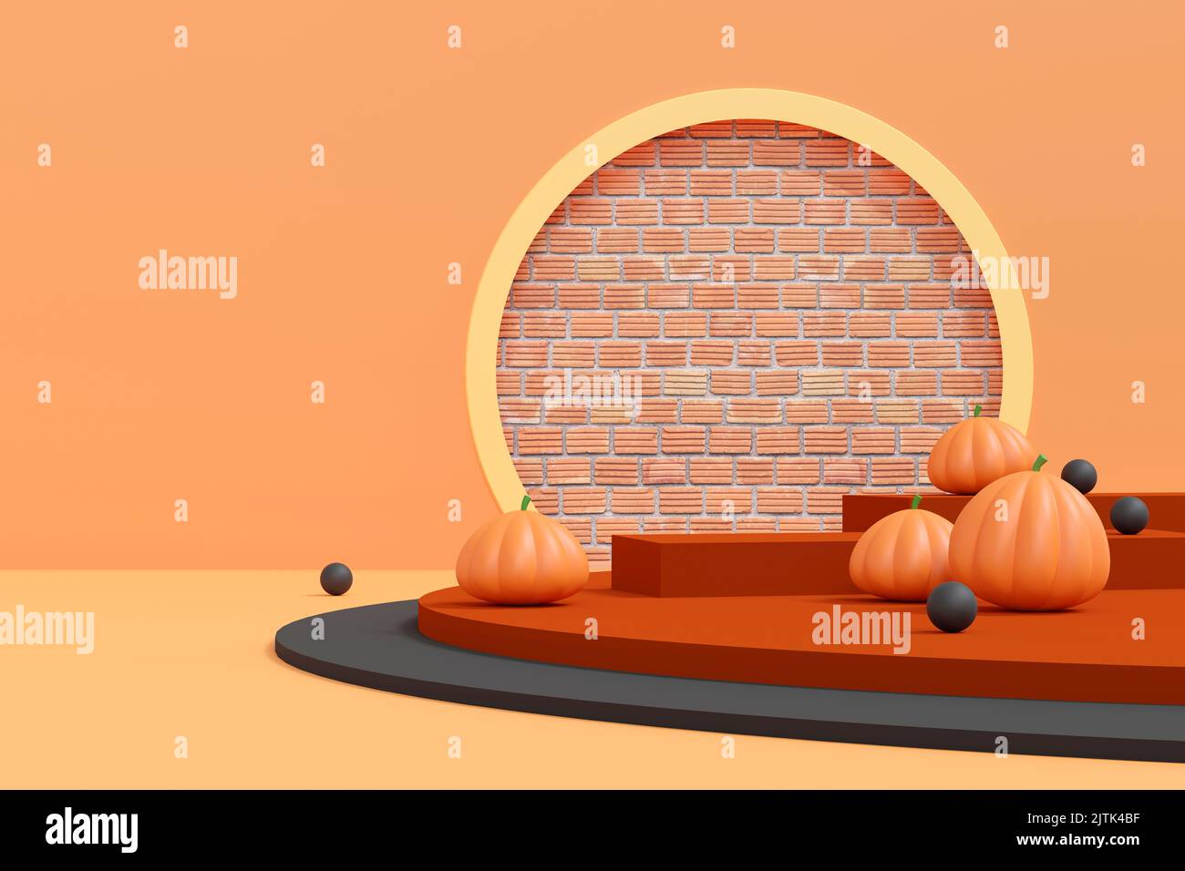 halloween background with podium for product display. geometric podium ...