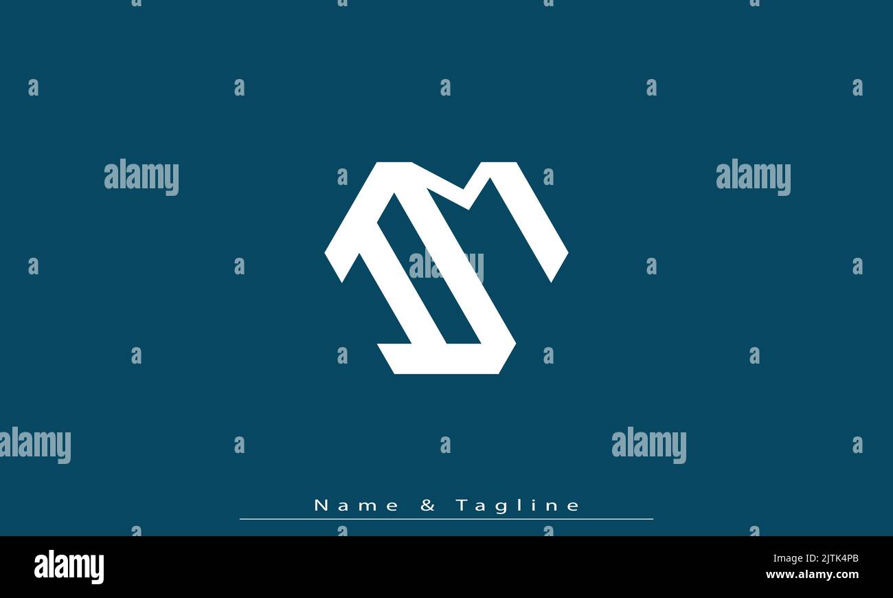 Alphabet letters Initials Monogram logo IM , MI Stock Vector