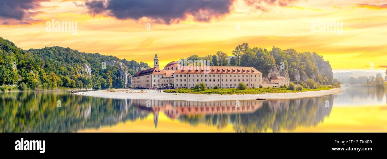 Monastery Weltenburg, Danube, Kelheim, Bavaria, germany Stock Photo