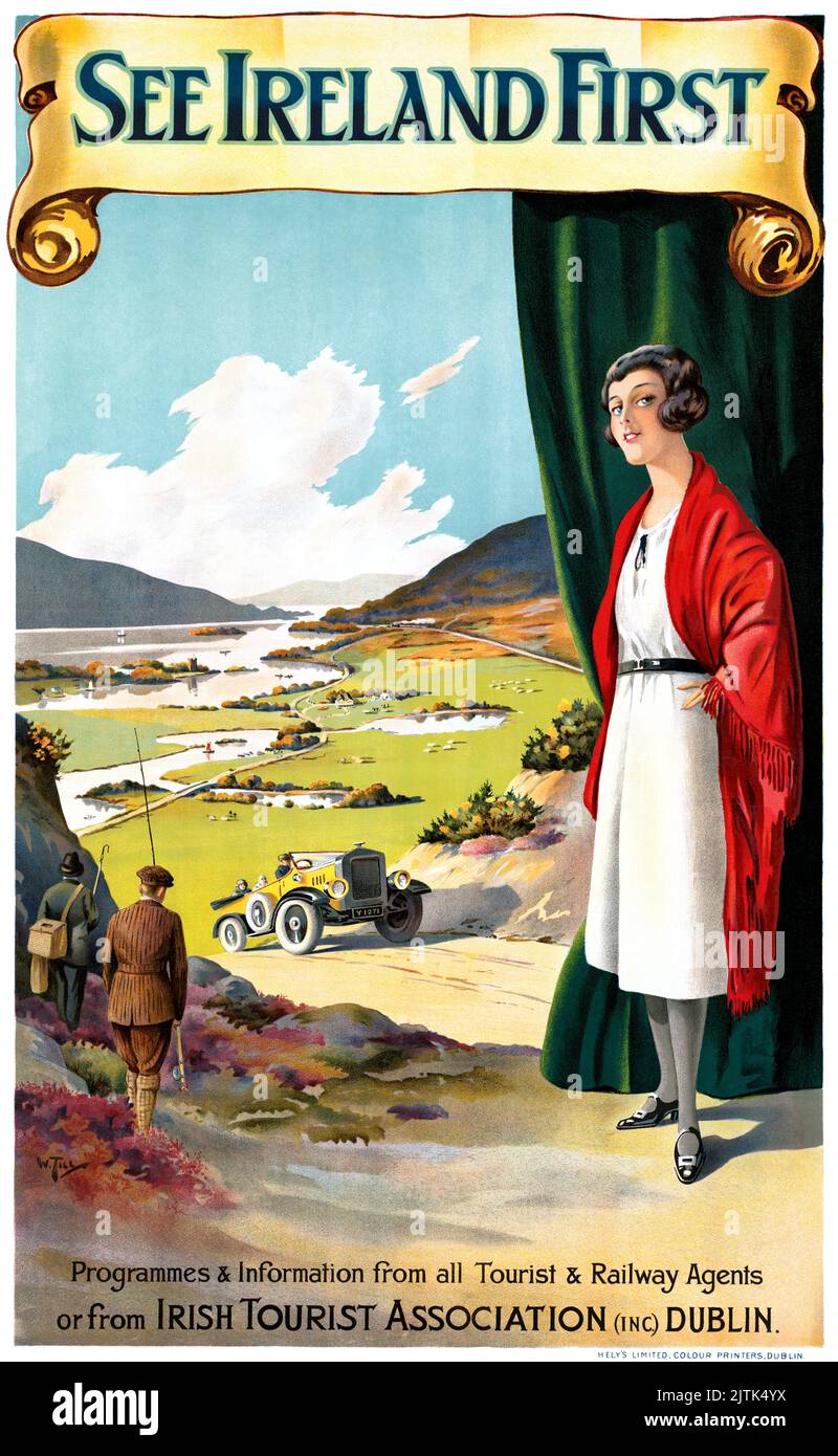 See Ireland First. Artist unknown. Published ca. 1920. Stock Photo