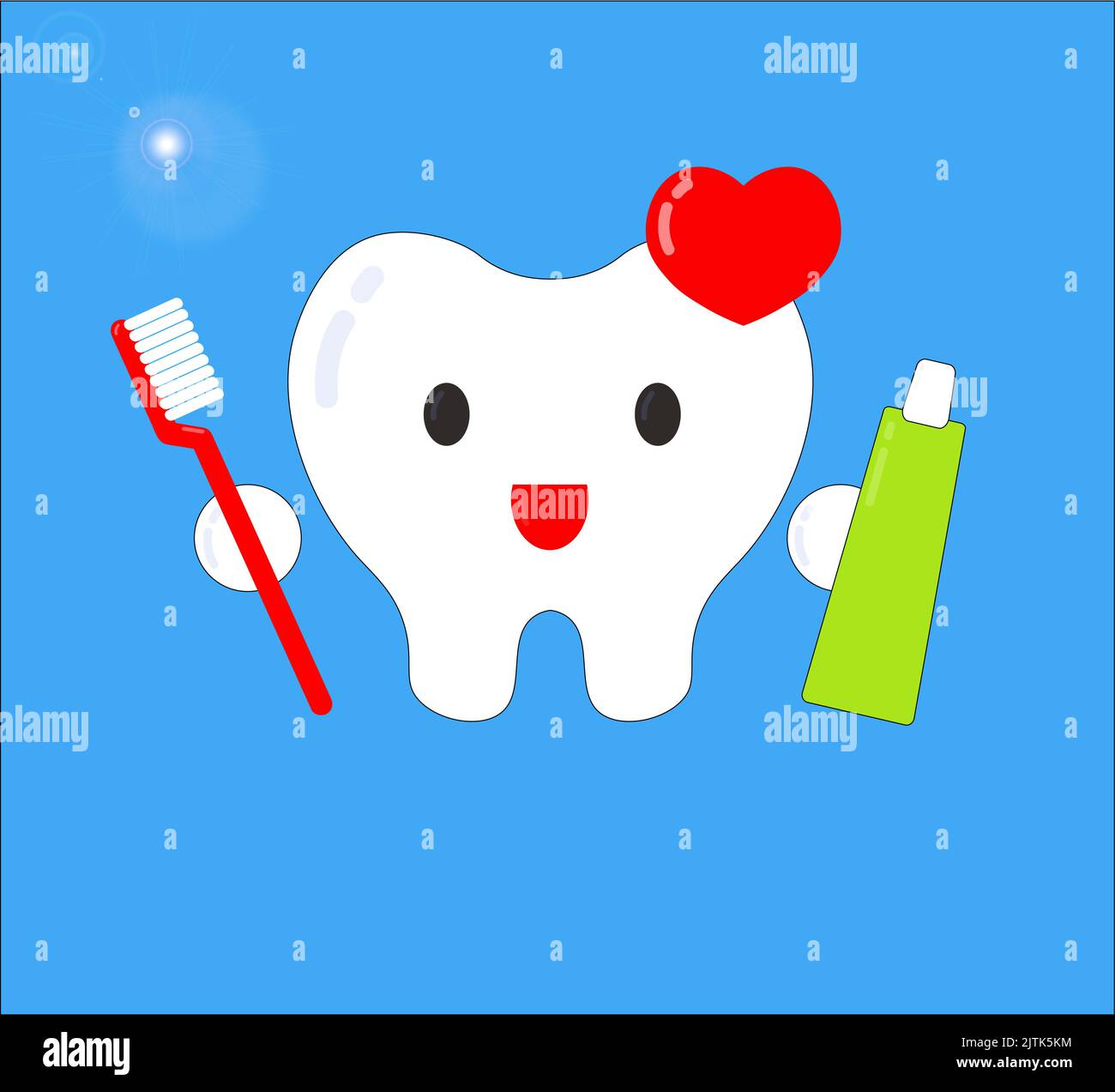 Love of toothpaste, toothbrush and tooth Stock Photo Alamy