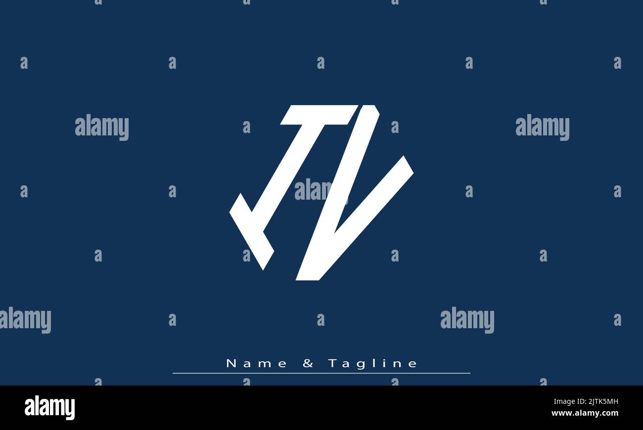 Alphabet letters Initials Monogram logo IV , VI Stock Vector