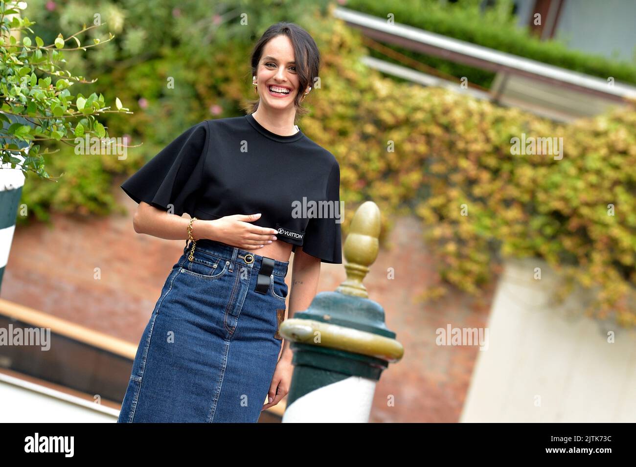 Venice, Italy. 31st Aug, 2022. VENICE, ITALY - AUGUST 31:Noémie Merlant is  seen arriving at the Excelsior pier during the 79th Venice International  Film Festival on August 31, 2022 in Venice, Italy.